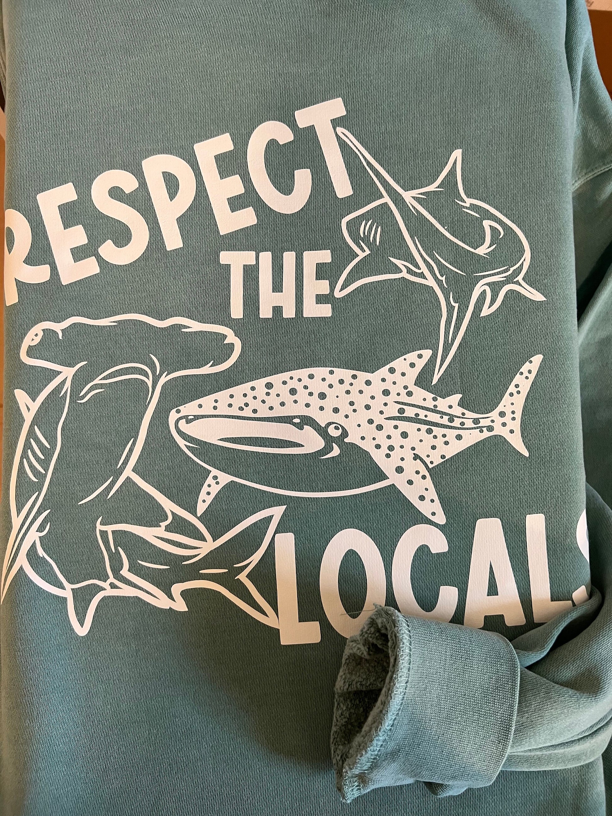 Shark Week Premium Crewneck Sweatshirt Locals Only Sharks Gift