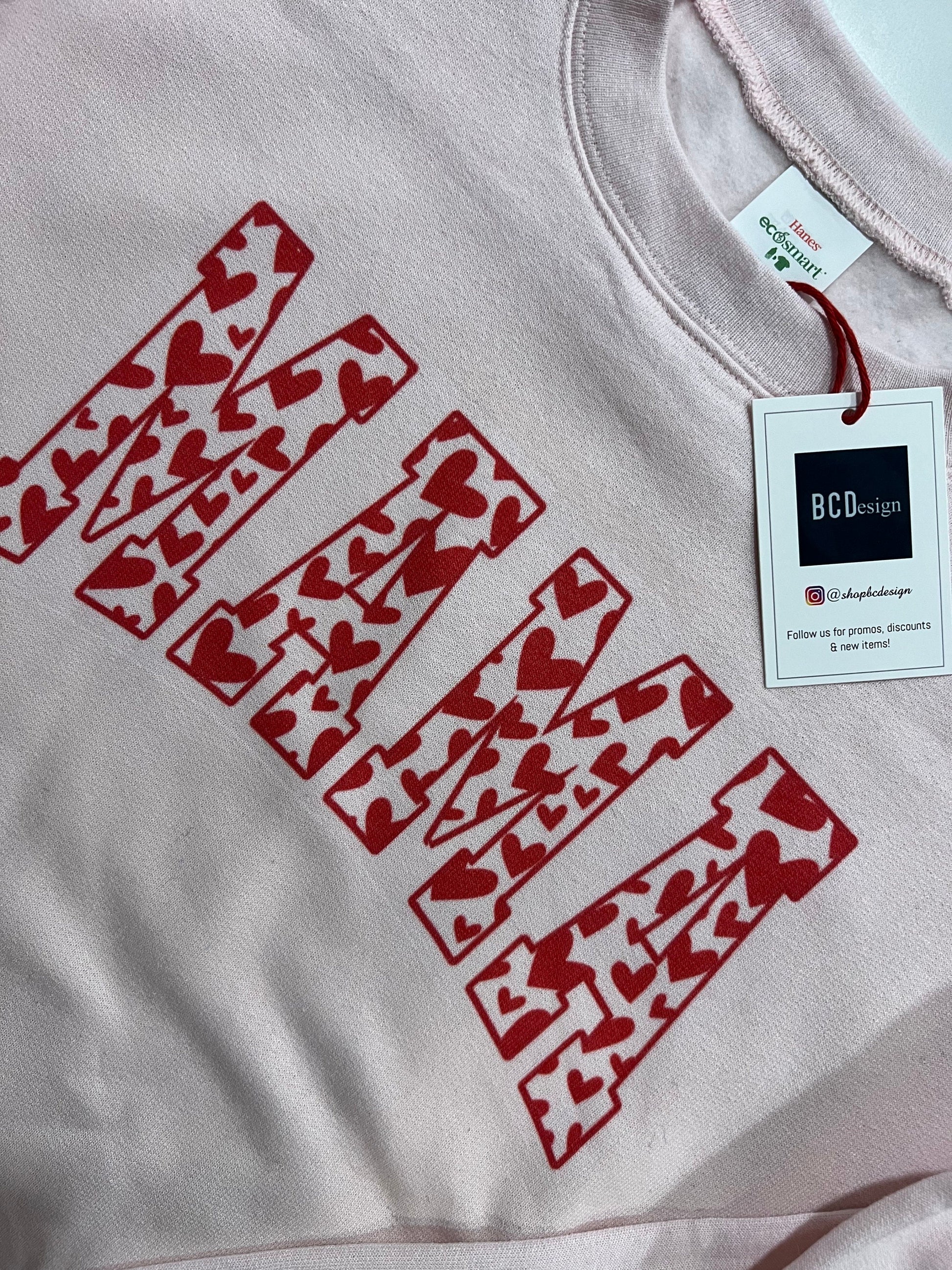 Valentine’s Day Mama Sweatshirt Personalized Heart Valentines Gift For Friend Heart Embroidered Heart Gift For Her