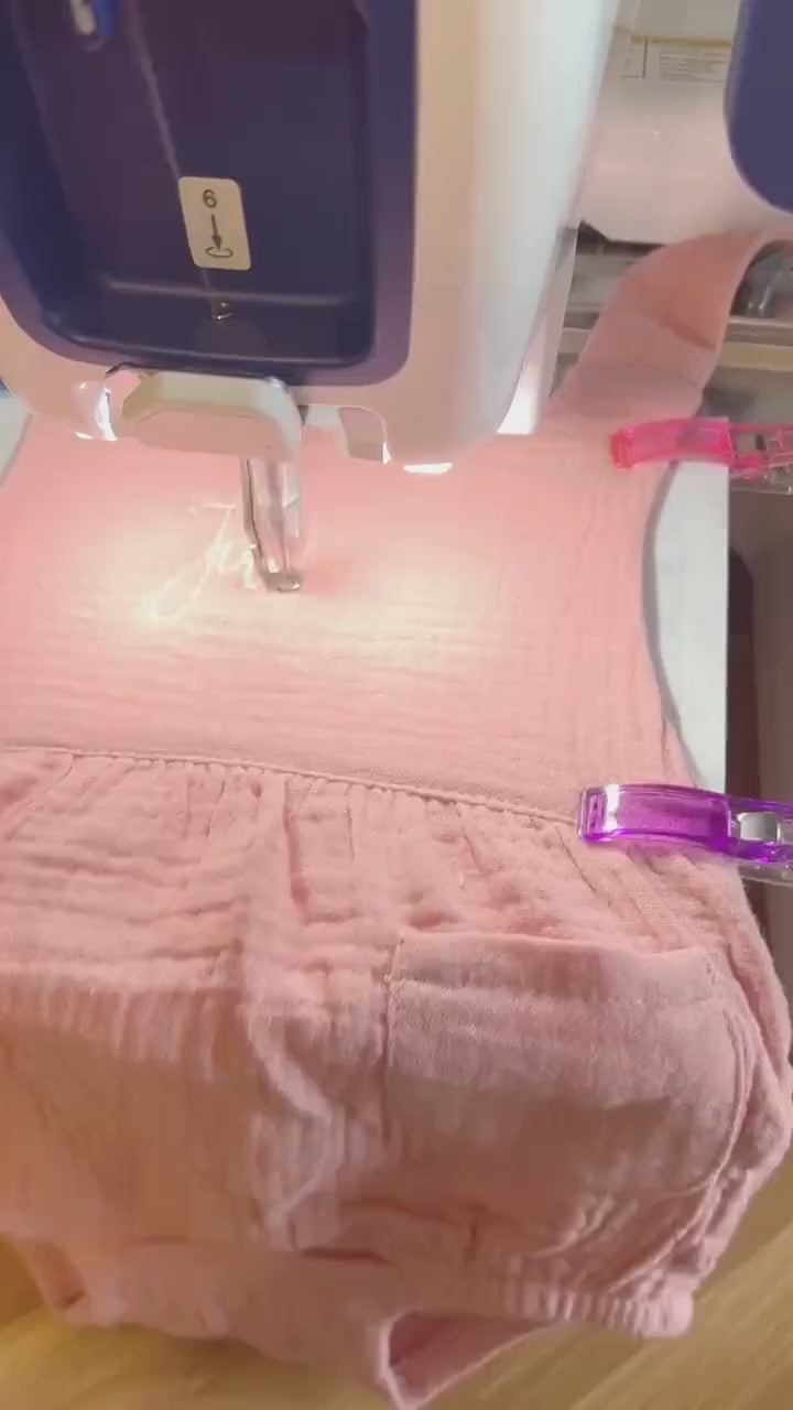 Custom Embroidered Baby Girl Outfit Baby Name Outfit Summer Baby Romper