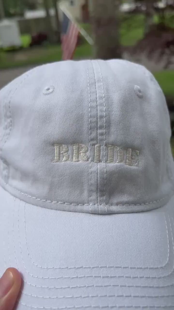 Bride Hat Bridal Shower Gift For Her Embroidered Baseball Hat
