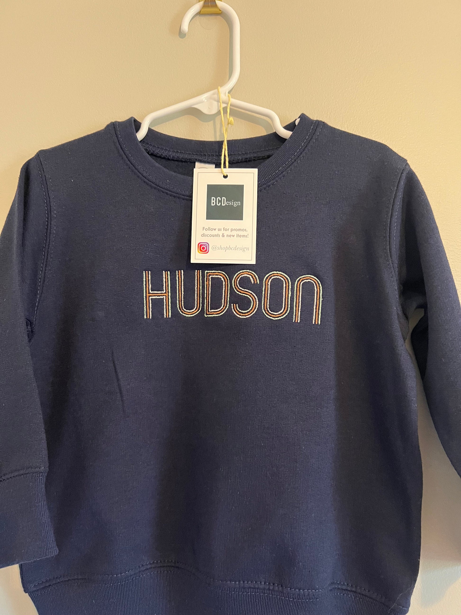 Embroidered Toddler Sweatshirt Birthday Gifts For Kids Name Personalized Shirt Embroidery Gift