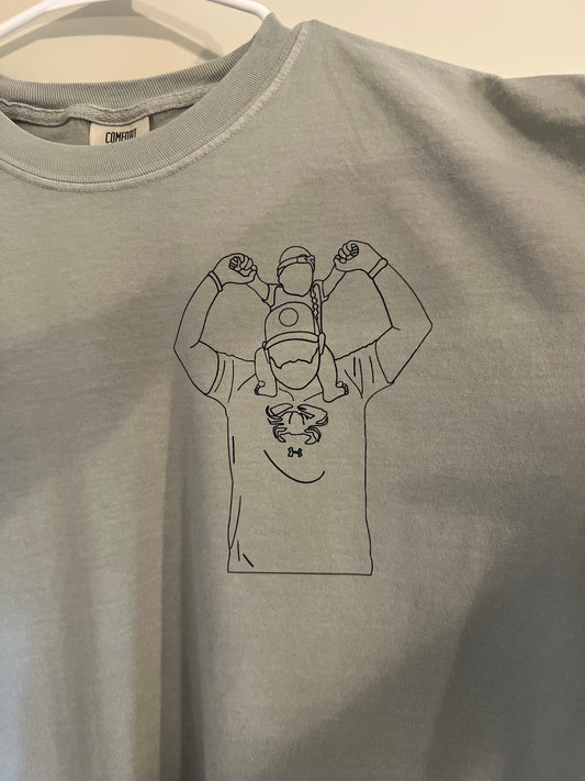 Custom Drawing Tshirt Line Drawing Picture Gift for Her Birthday Gift for Him Unique Gifts