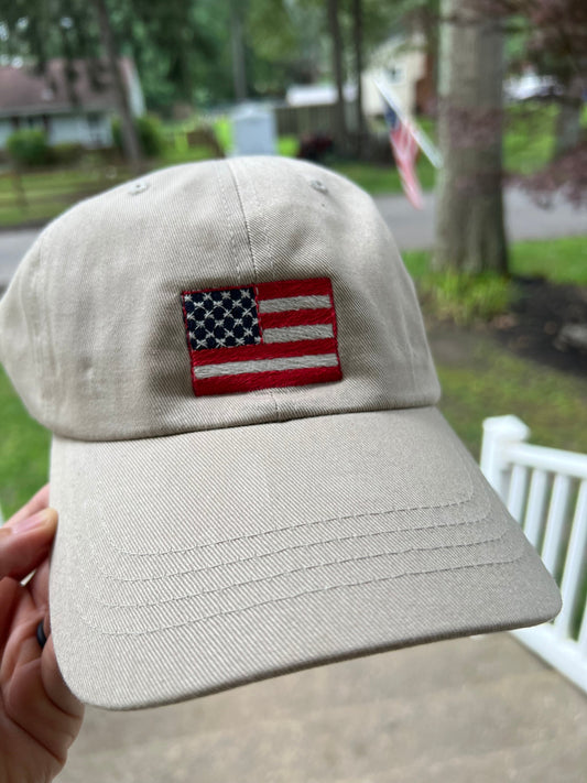 Flag Baseball Cap Gift For Her Embroidered Baseball Hat Gift For Dad