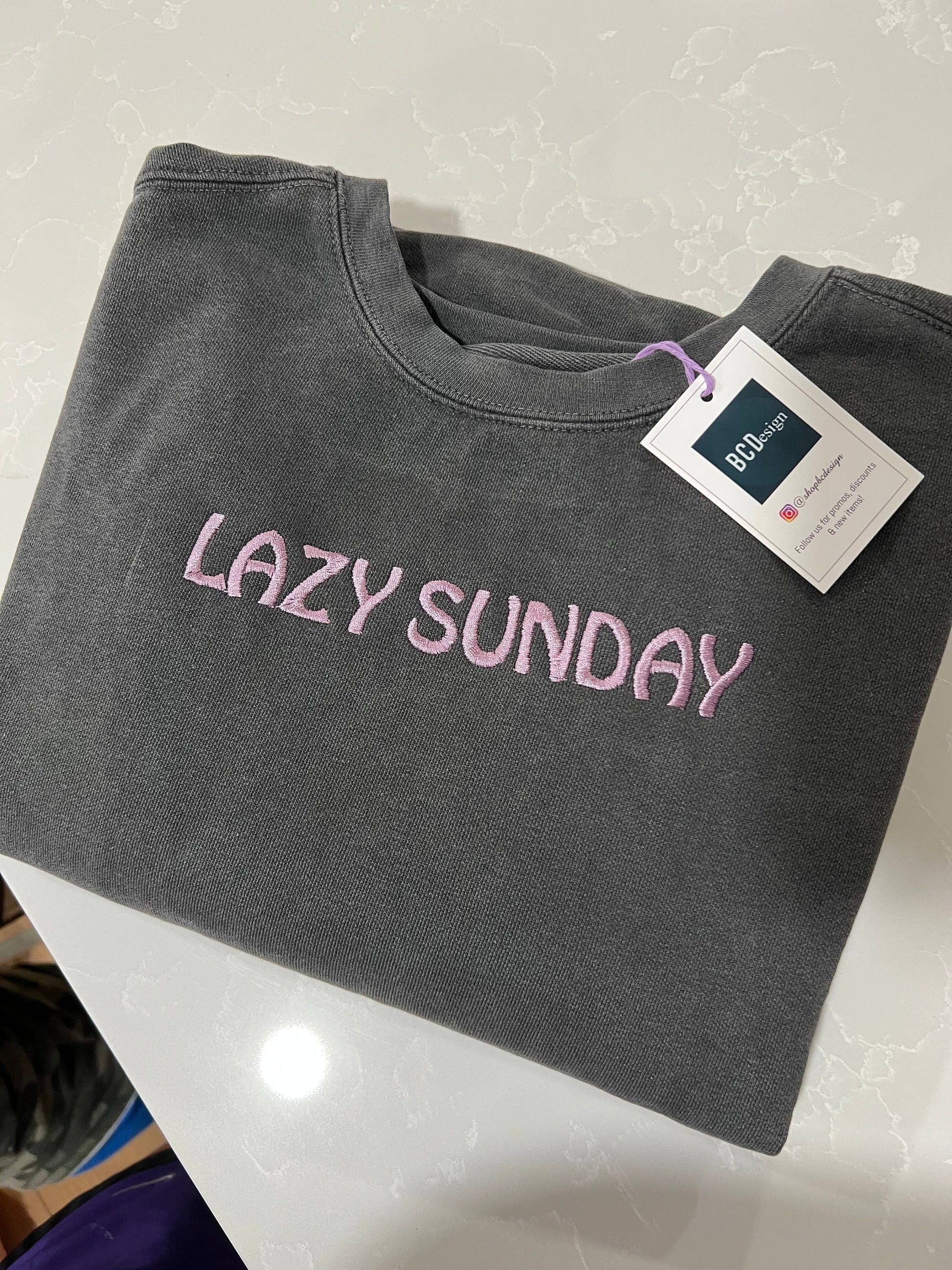 Lazy Sunday Sweatshirt Comfy Crewneck Football Season Premium Sweatshirt College