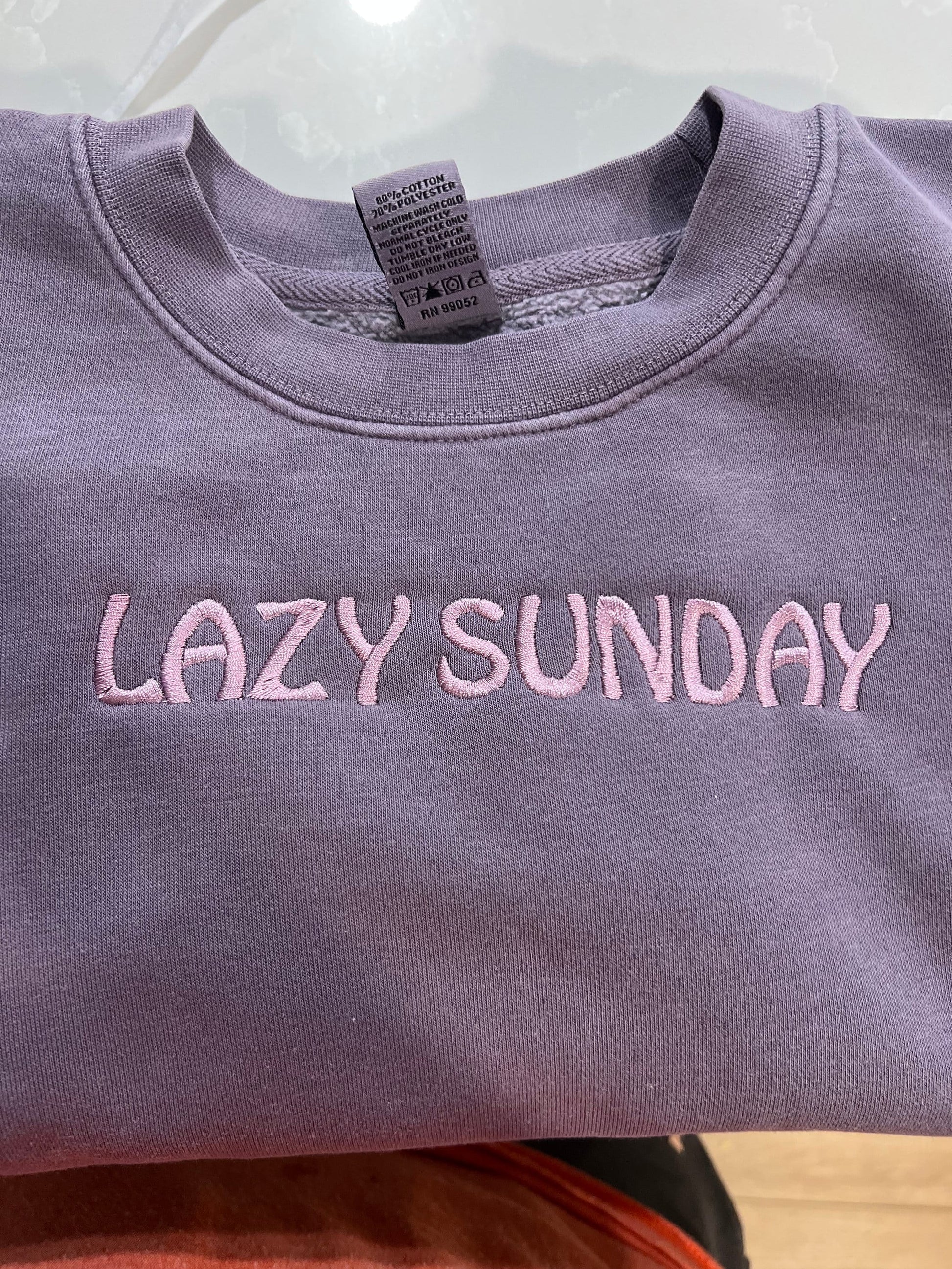 Lazy Sunday Sweatshirt Comfy Crewneck Football Season Premium Sweatshirt College