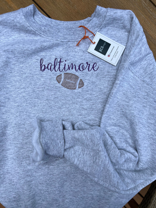 Football Team Basic Crewneck Sunday Gift Football Season Gifts