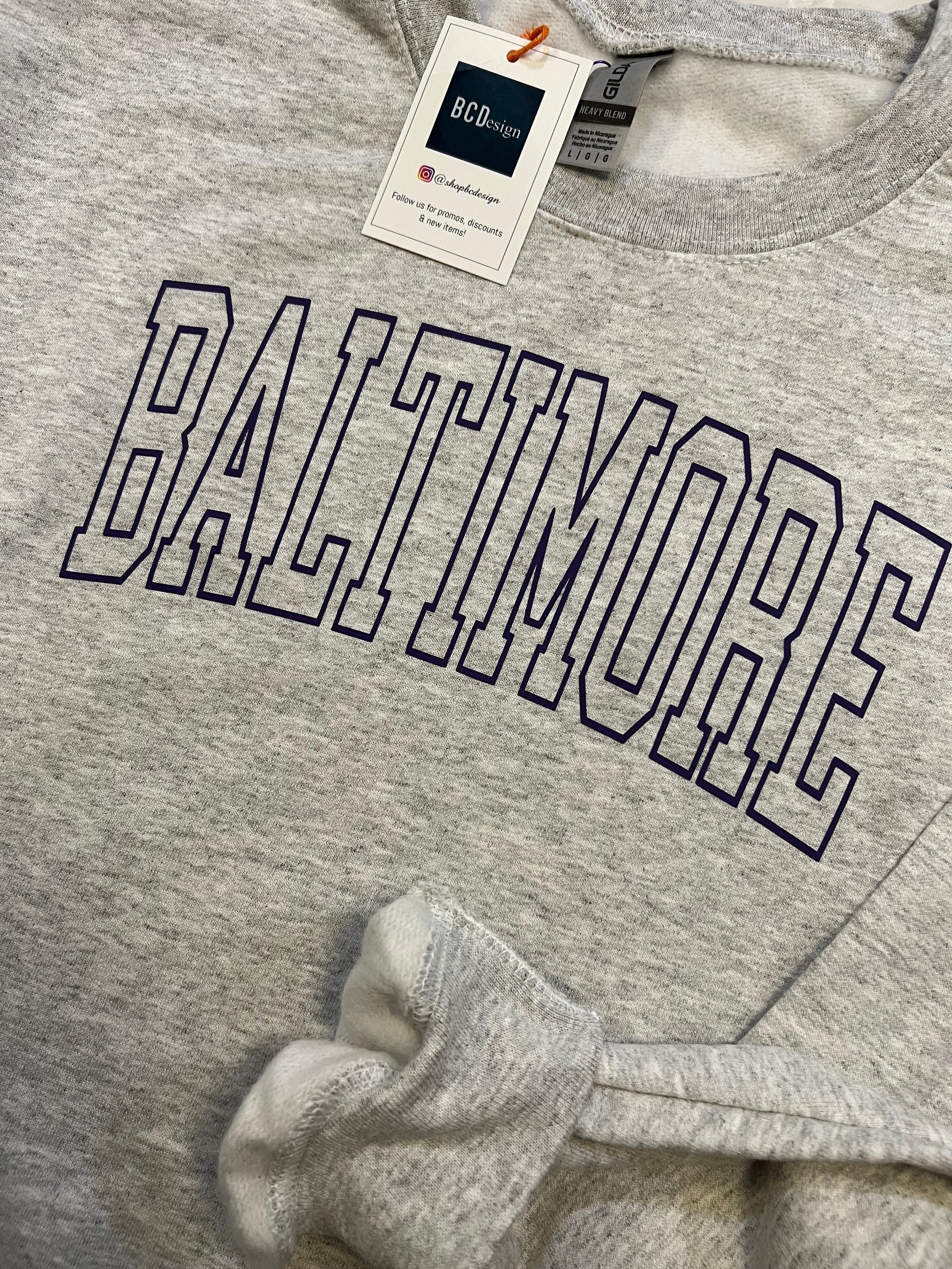 Baltimore Football Team Basic Crewneck Sunday Gift Football Season Gifts