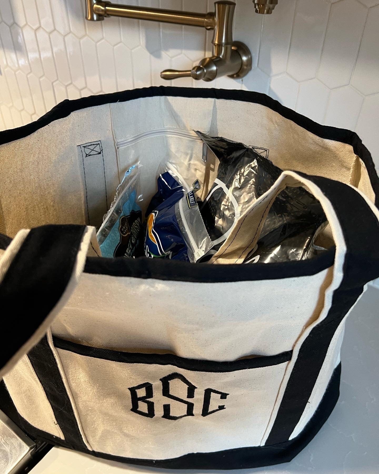 Embroidered Tote Bag Personalized Bag Customized Gift For Mom Birthday Grocery Bag