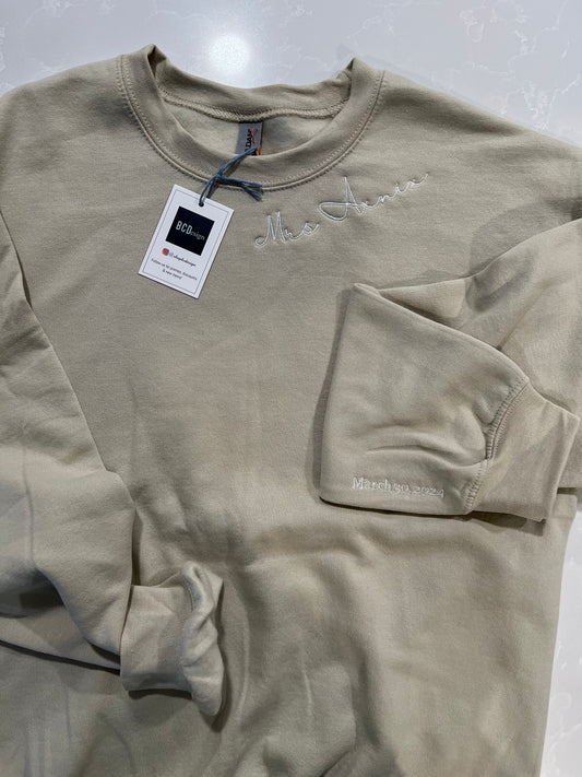 Bride Sweatshirt Bridal Shower Gift For Bride Personalized Crewneck Wedding Gift