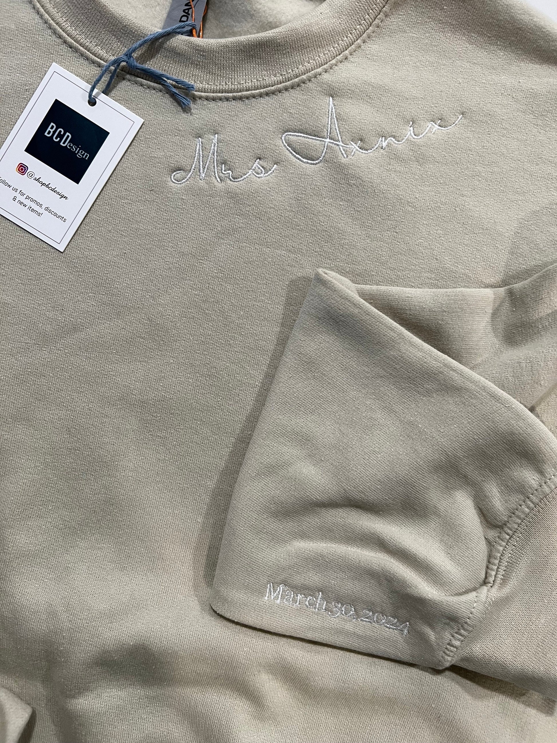 Bride Sweatshirt Bridal Shower Gift For Bride Personalized Crewneck Wedding Gift