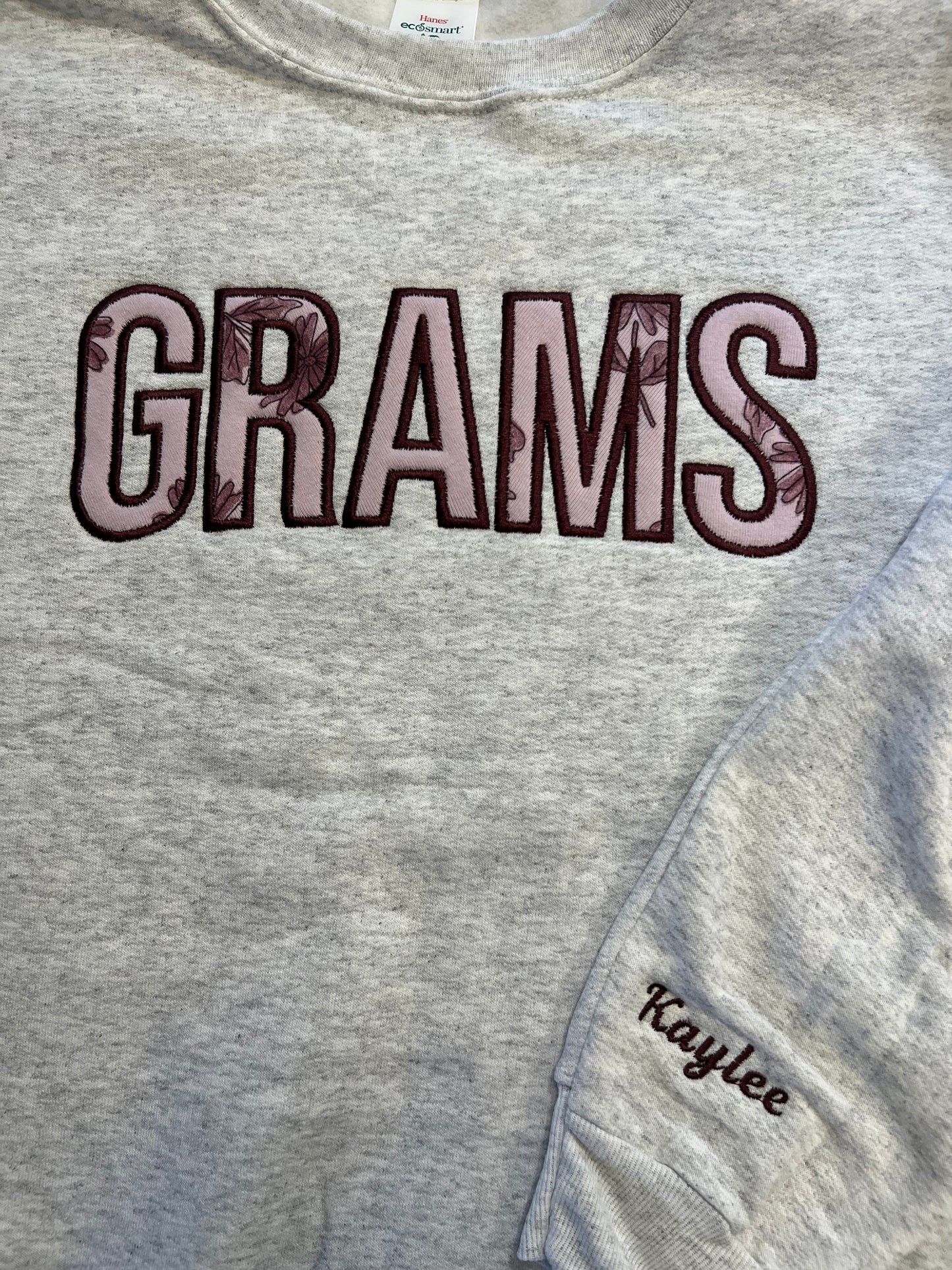 Custom MAMA sweatshirt with customer provided fabric