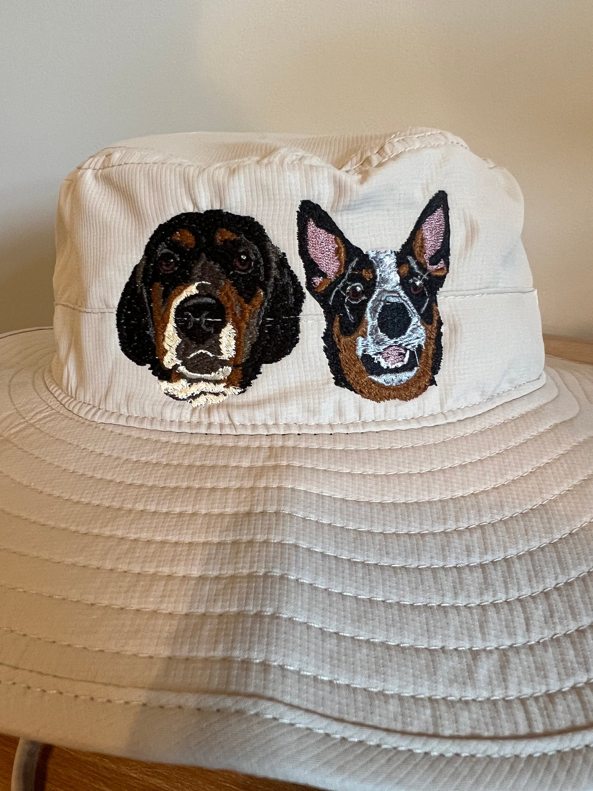 Custom Dog Bucket Hat Gifts For Friends Unique Gift Personalized Custom Hat Embroidery Funny Gift