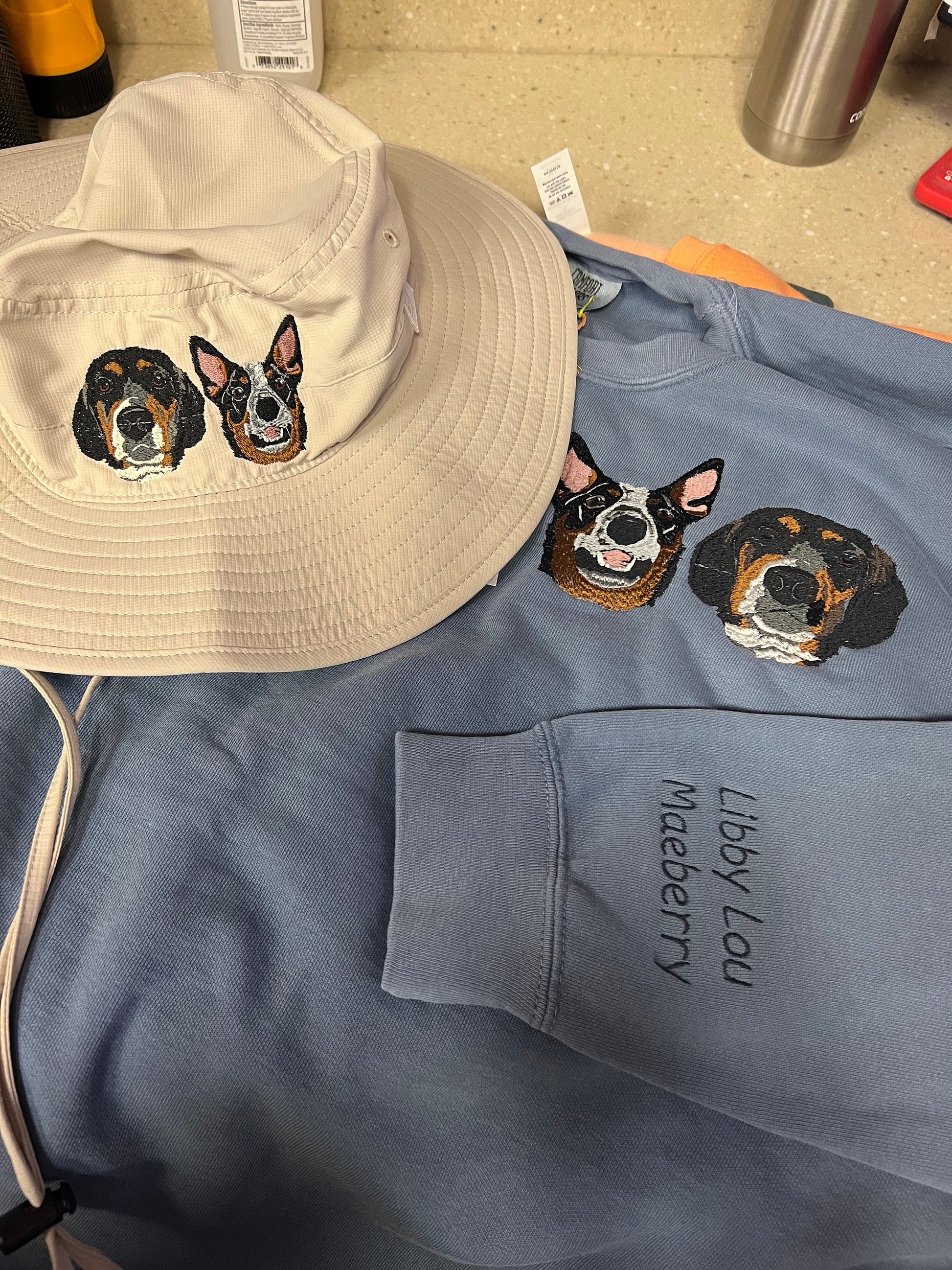 Custom Dog Bucket Hat Gifts For Friends Unique Gift Personalized Custom Hat Embroidery Funny Gift