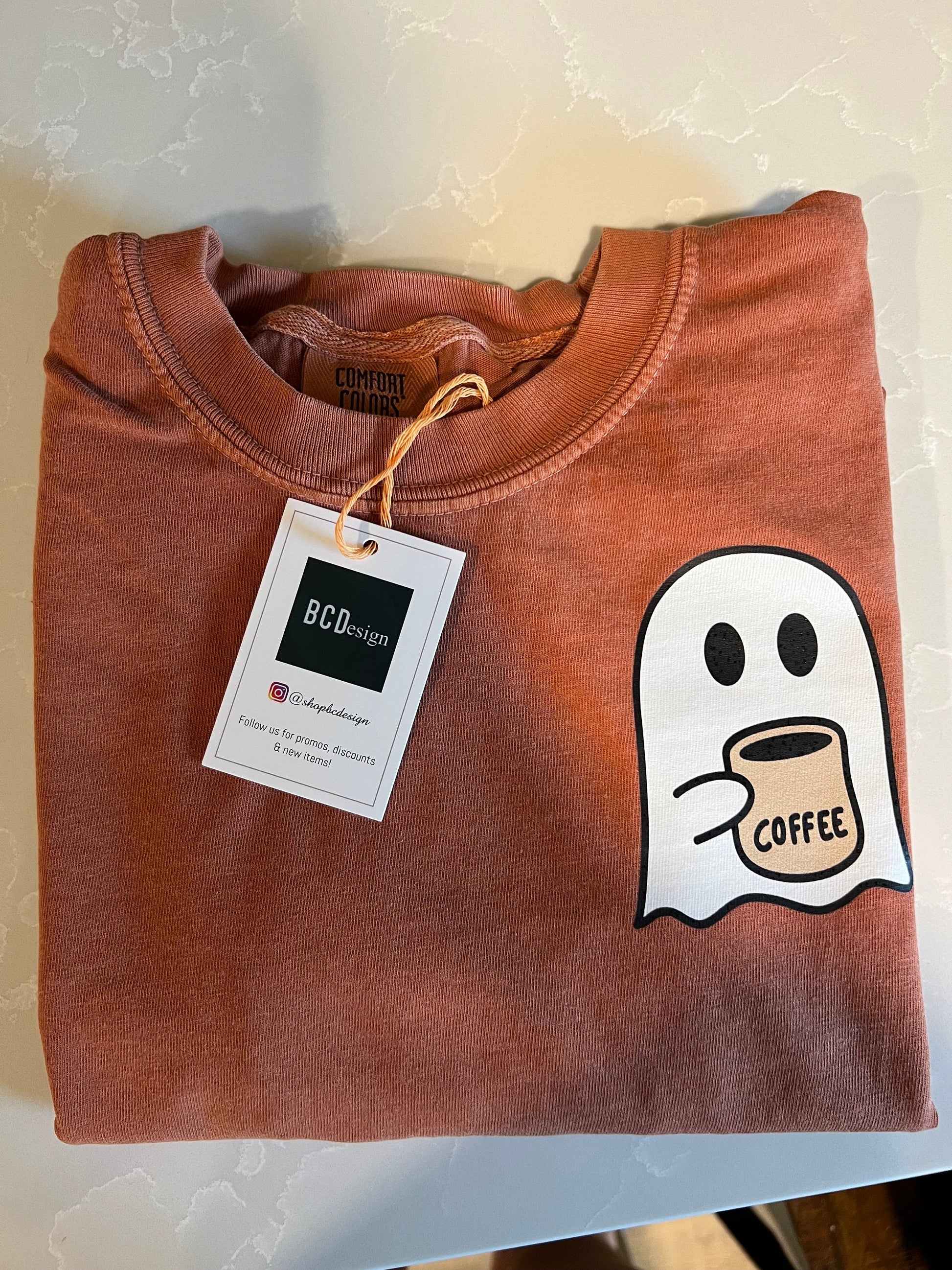 Halloween Tshirt Coffee Ghost Ghost Comfort Colors Trendy Spooky Season Shirt Unique Gifts For Friend