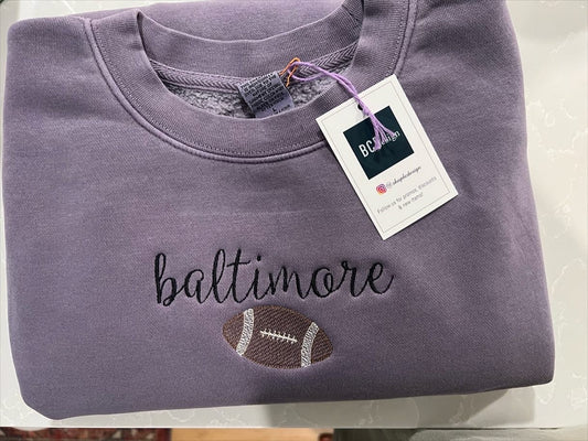 Baltimore Football Premium Sweatshirt Football Shirt Sunday