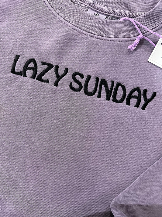 Lazy Sunday Sweatshirt Comfy Crewneck Football Season Premium Sweatshirt College