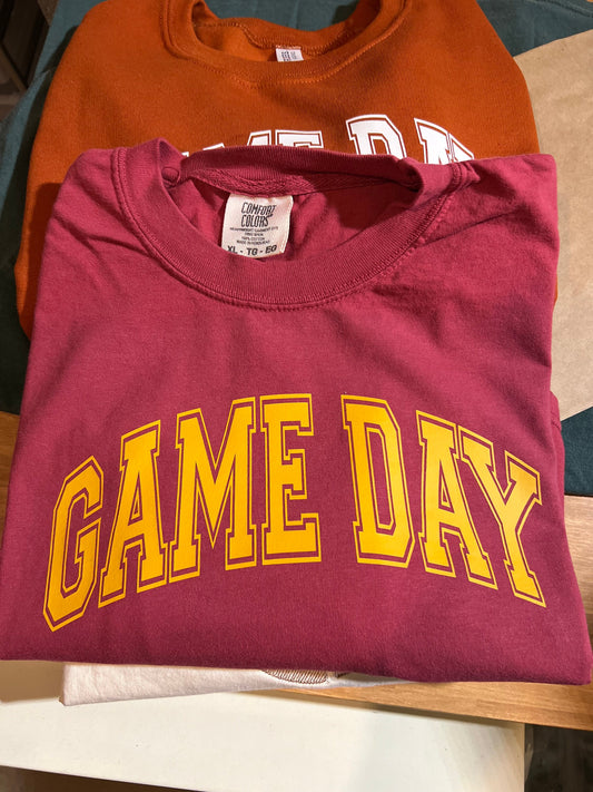 Game Day Football Team Comfort Colors Tshirt Football Tshirt