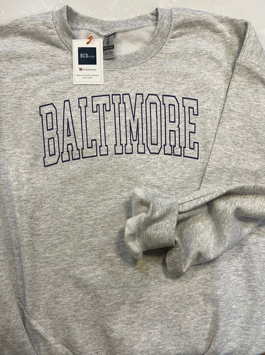 Baltimore Football Team Basic Crewneck Sunday Gift Football Season Gifts