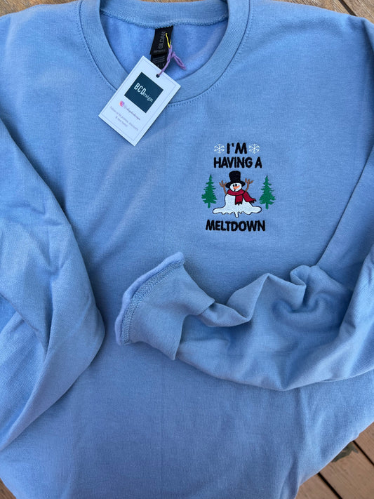 Christmas Sweatshirt Embroidered Christmas Shirt Funny Christmas Gift Snowman