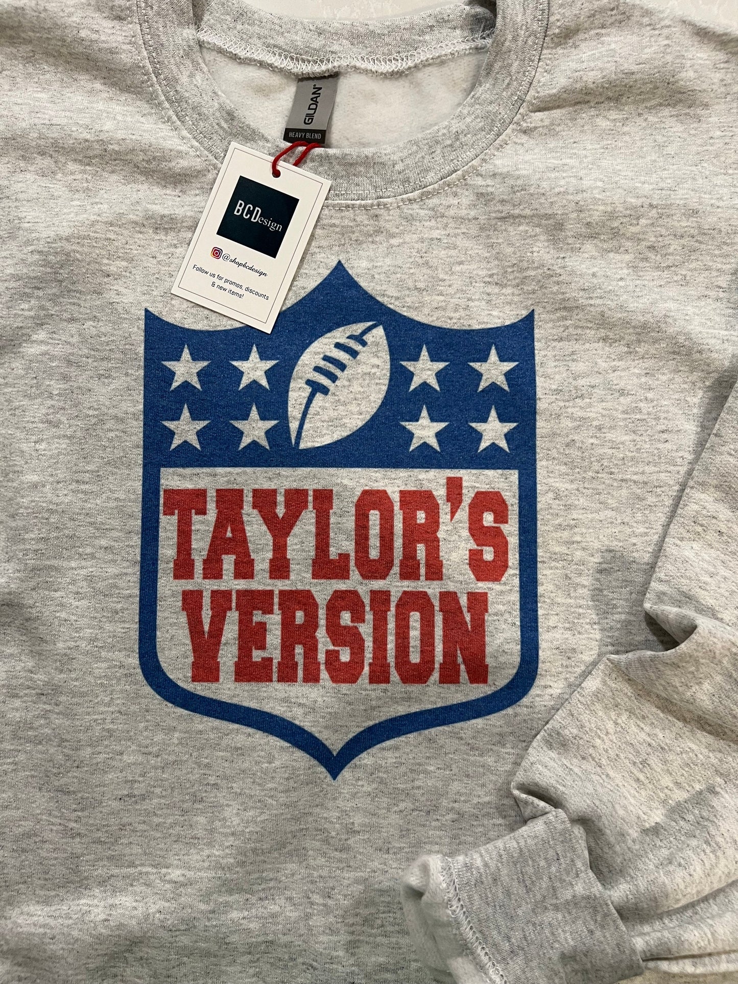 Taylor version Crewneck sweatshirt football sunday shirt for her