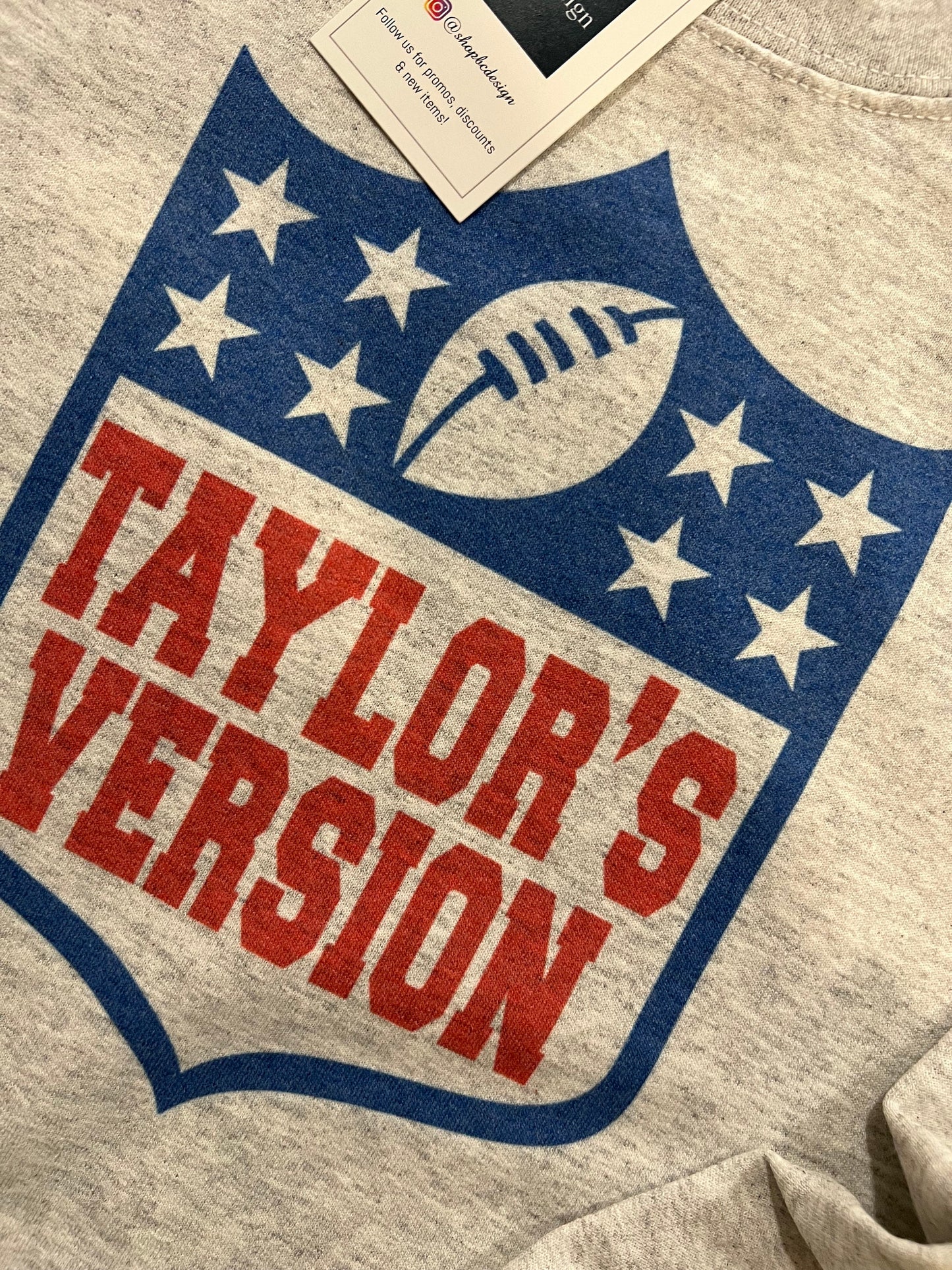 Taylor version Crewneck sweatshirt football sunday shirt for her